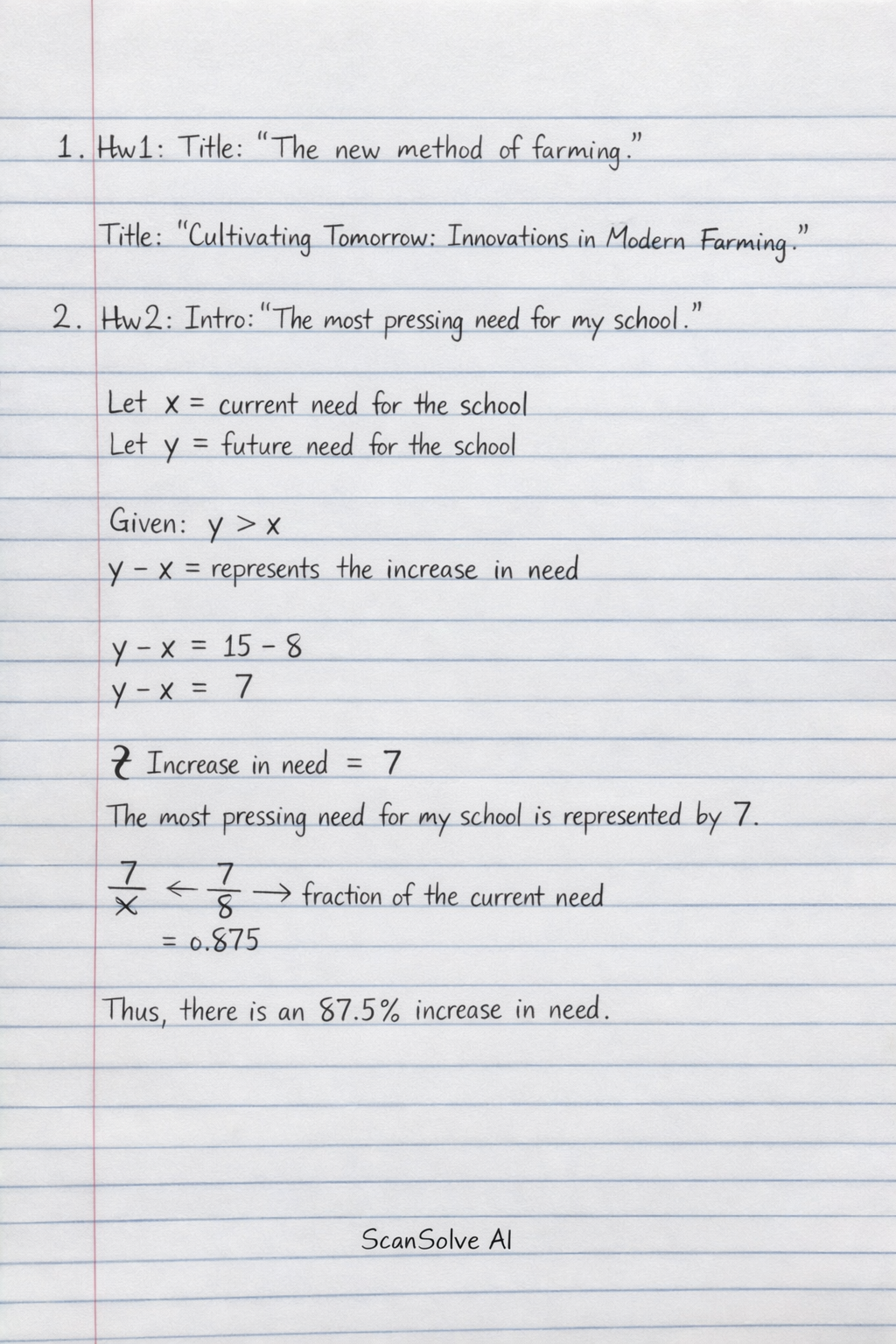 Handwritten step-by-step solution preview
