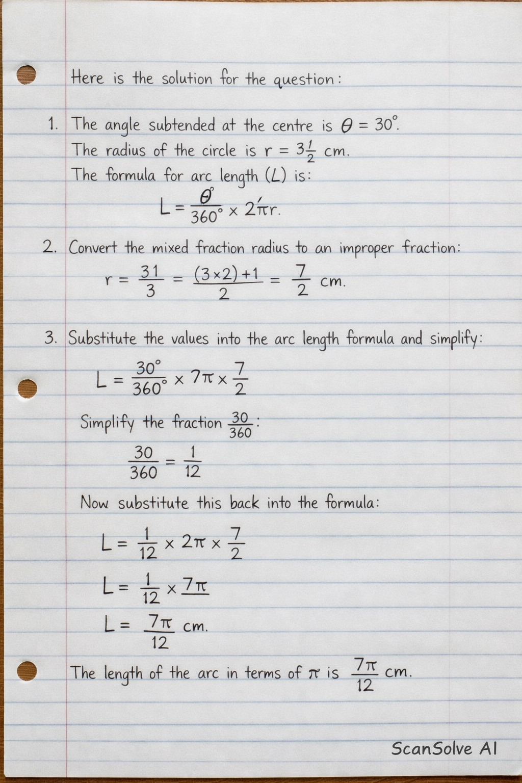 Handwritten step-by-step solution preview