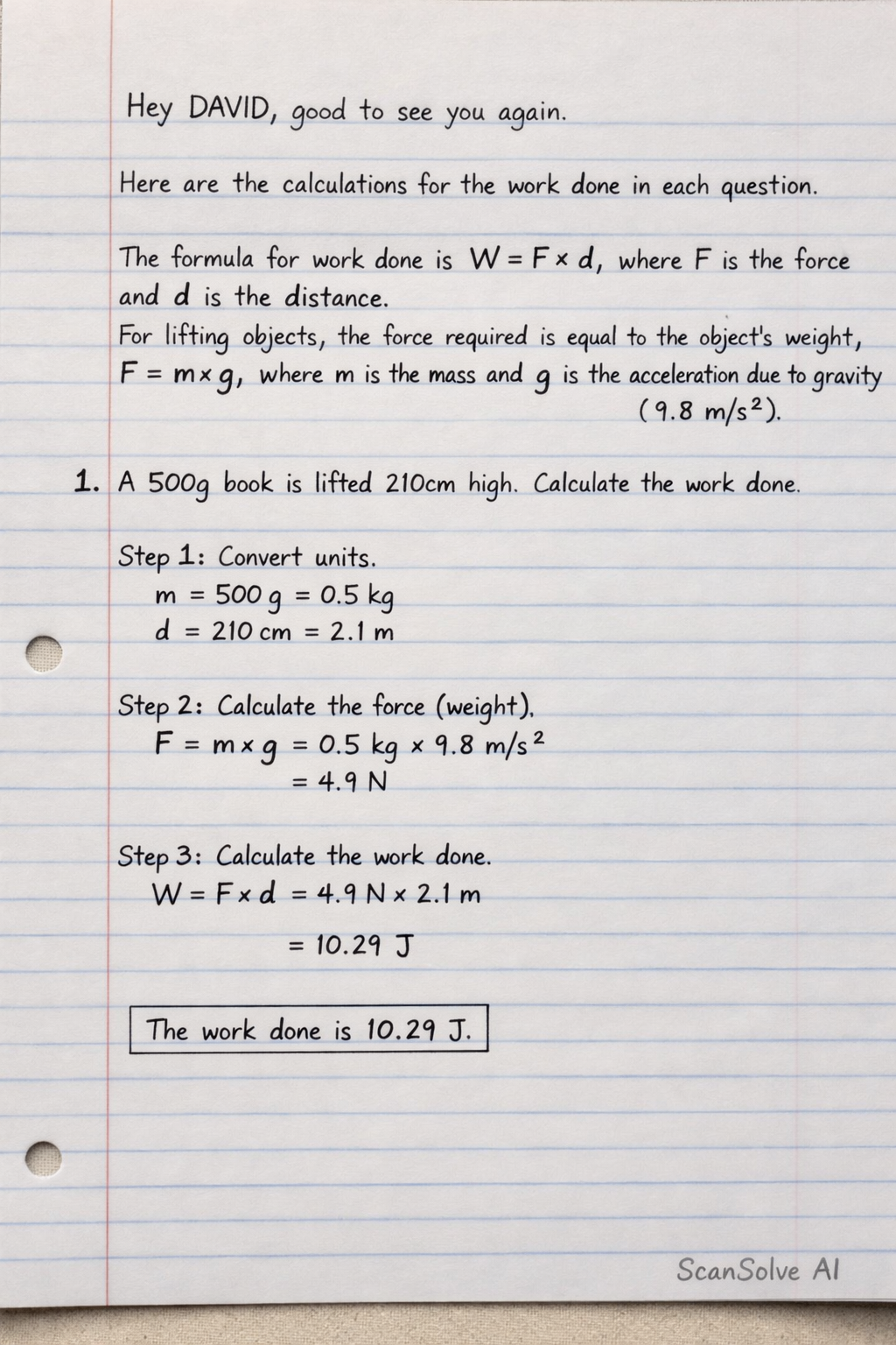 Handwritten step-by-step solution preview