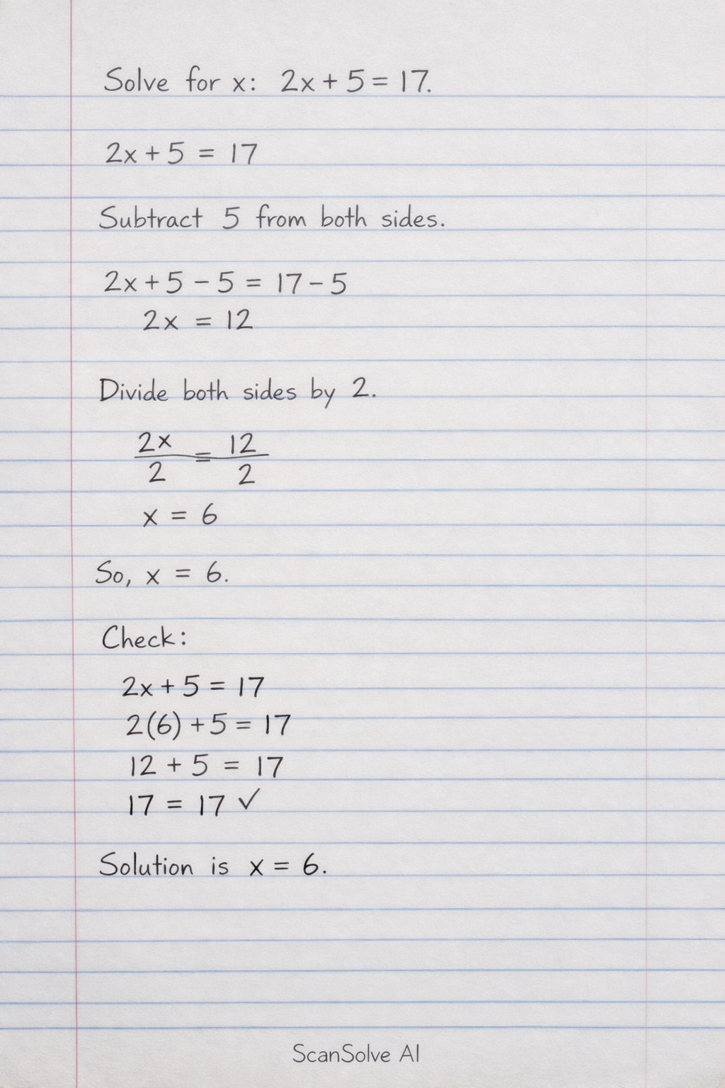 Handwritten step-by-step solution preview