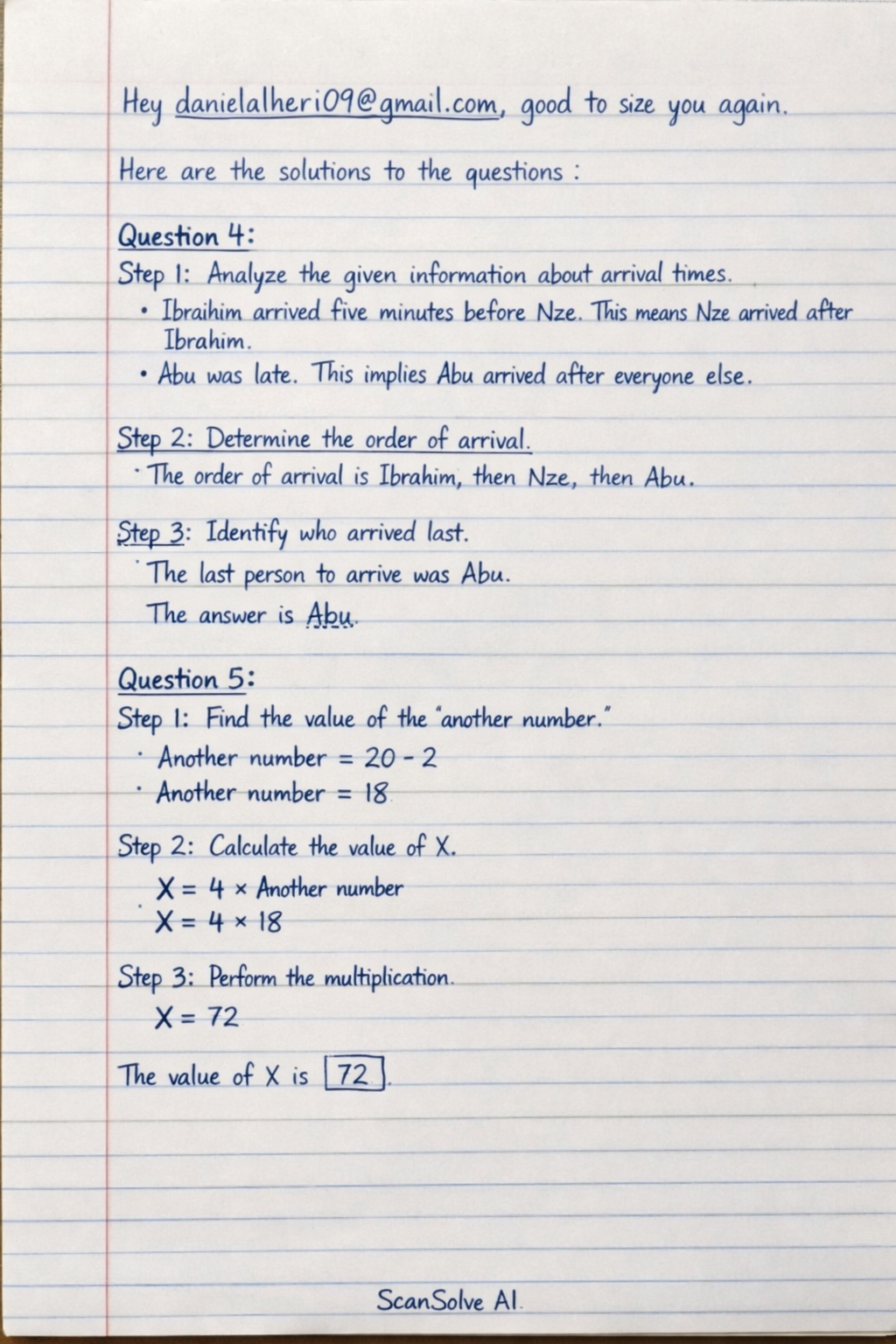 Handwritten step-by-step solution preview