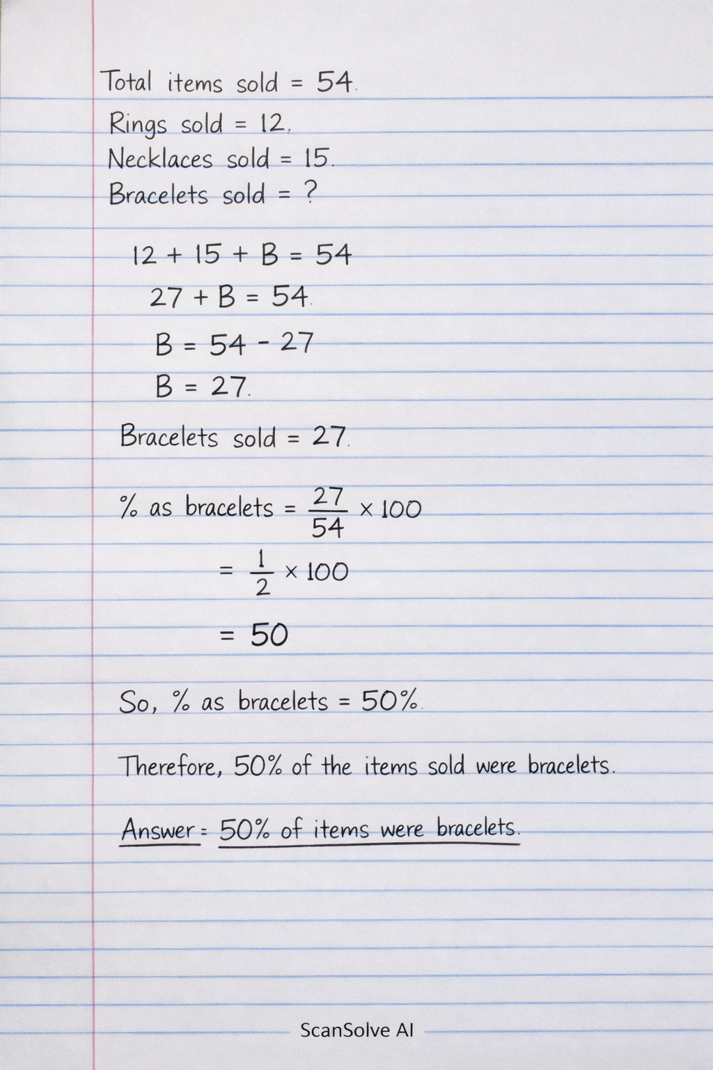 Handwritten step-by-step solution preview