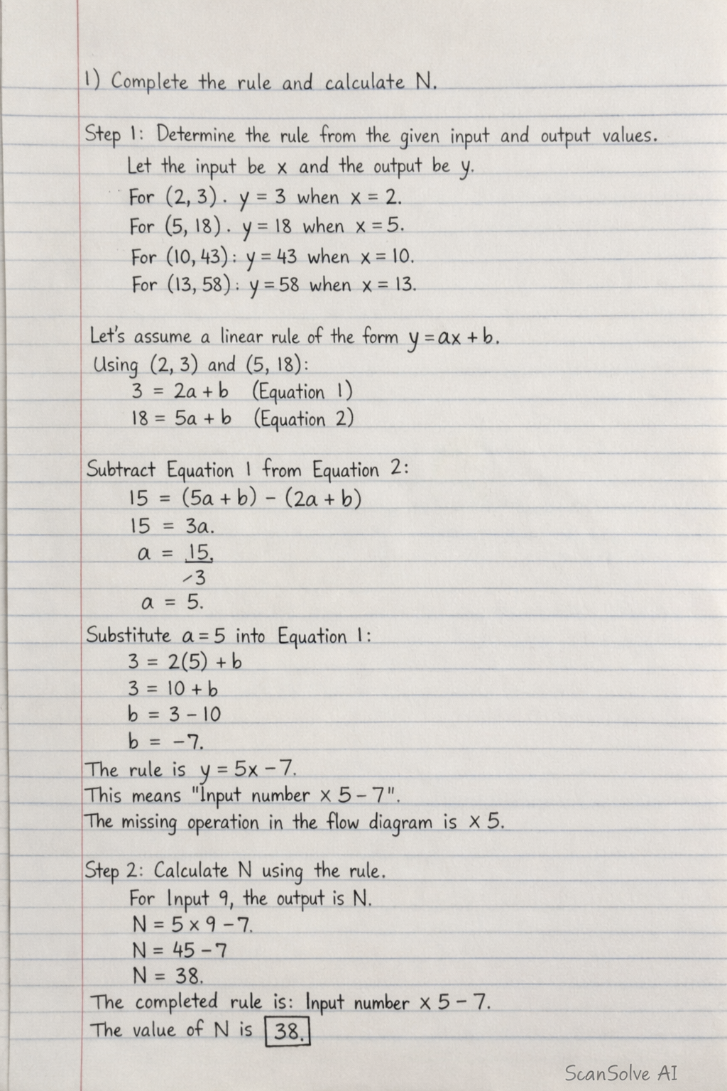 Handwritten step-by-step solution preview