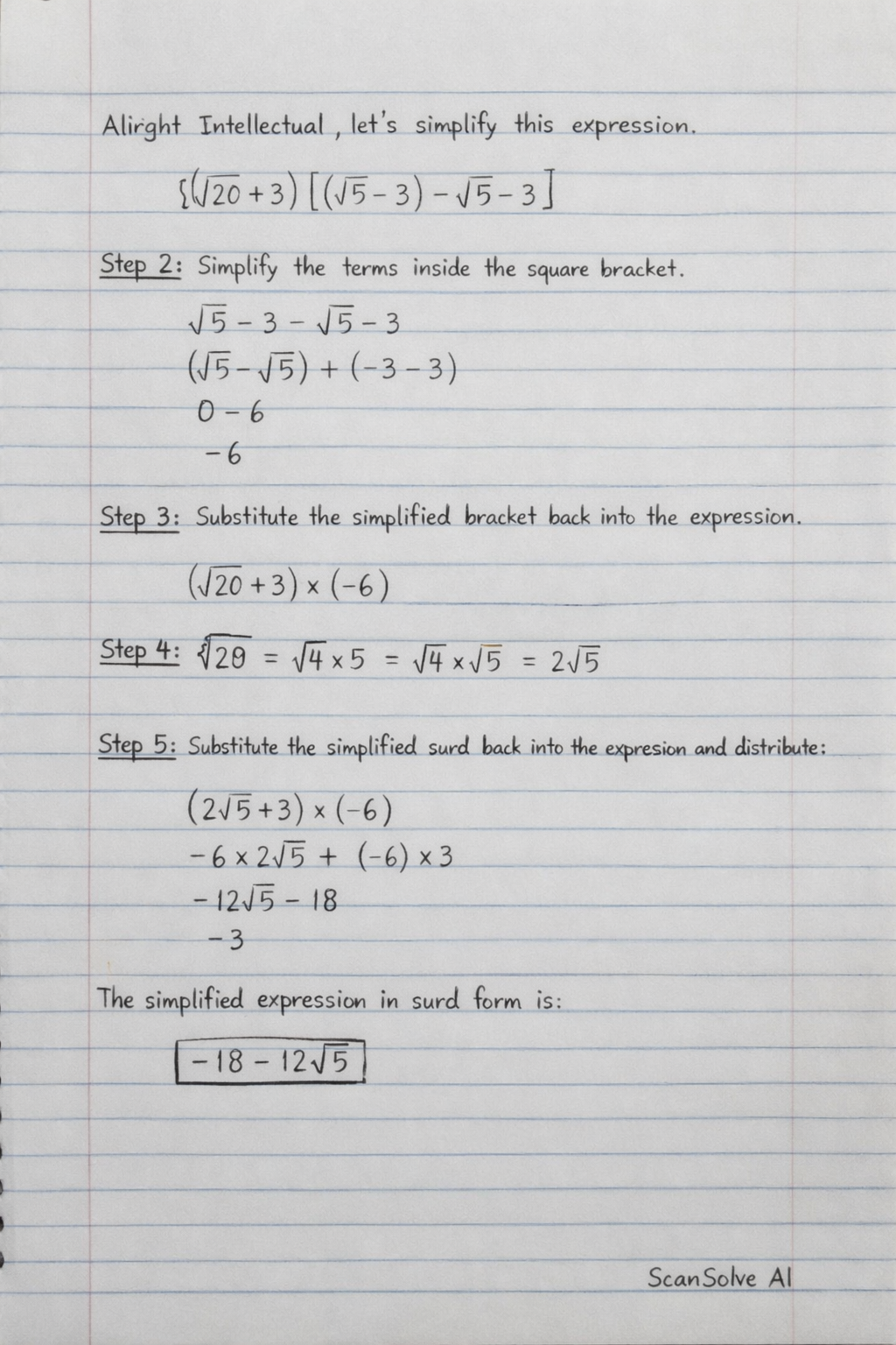Handwritten step-by-step solution preview