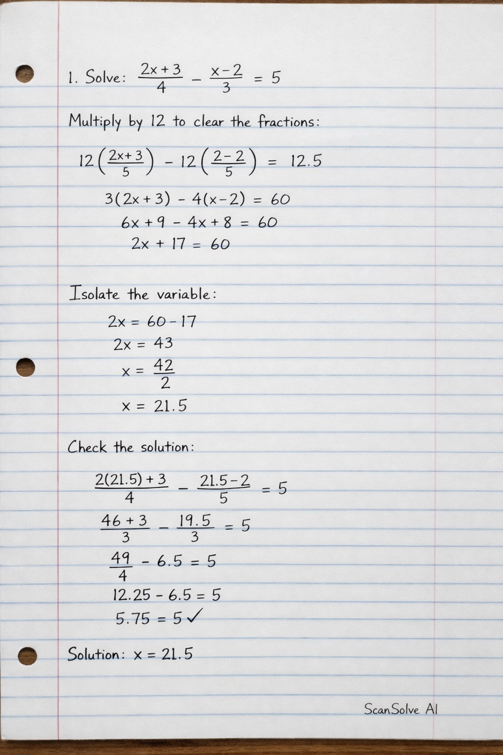 Handwritten step-by-step solution preview