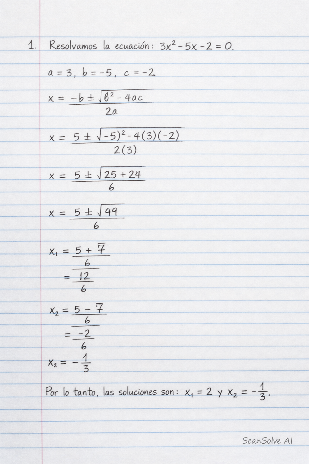 Handwritten step-by-step solution preview