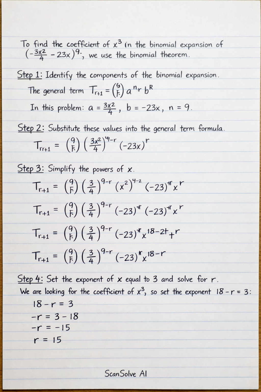 Handwritten step-by-step solution preview