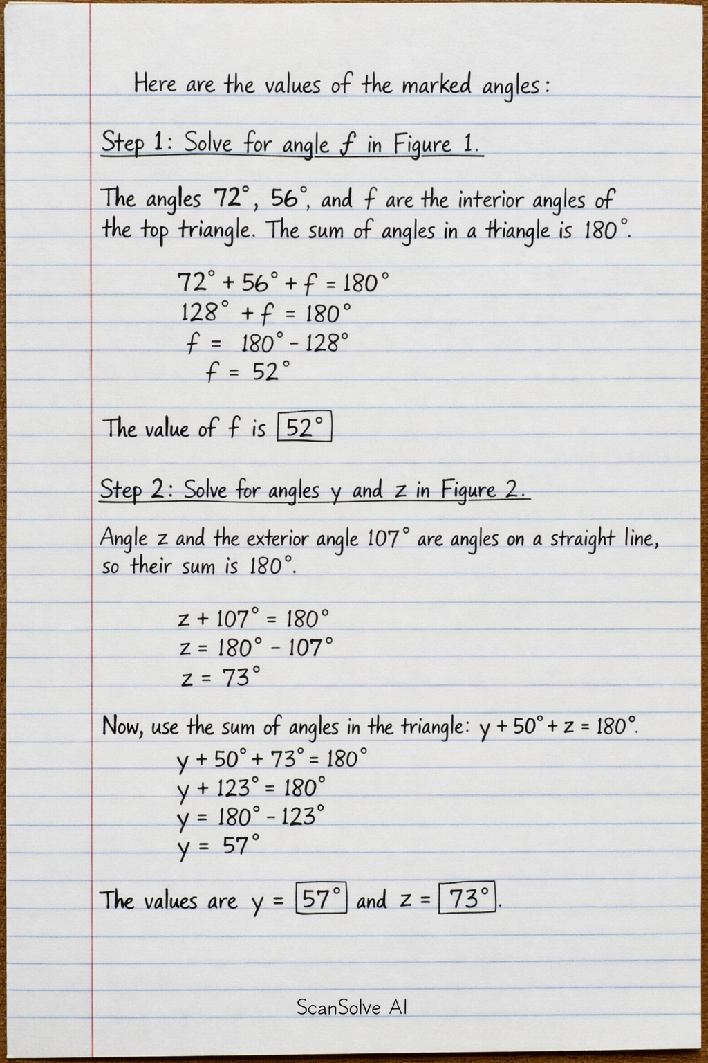 Handwritten step-by-step solution preview