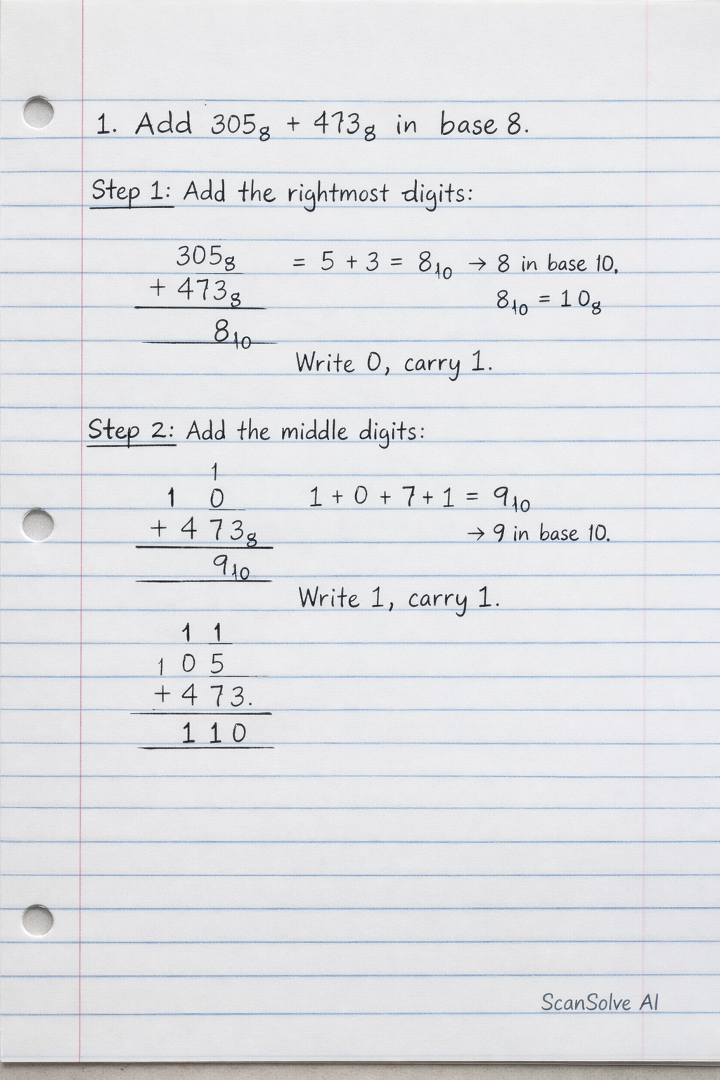 Handwritten step-by-step solution preview