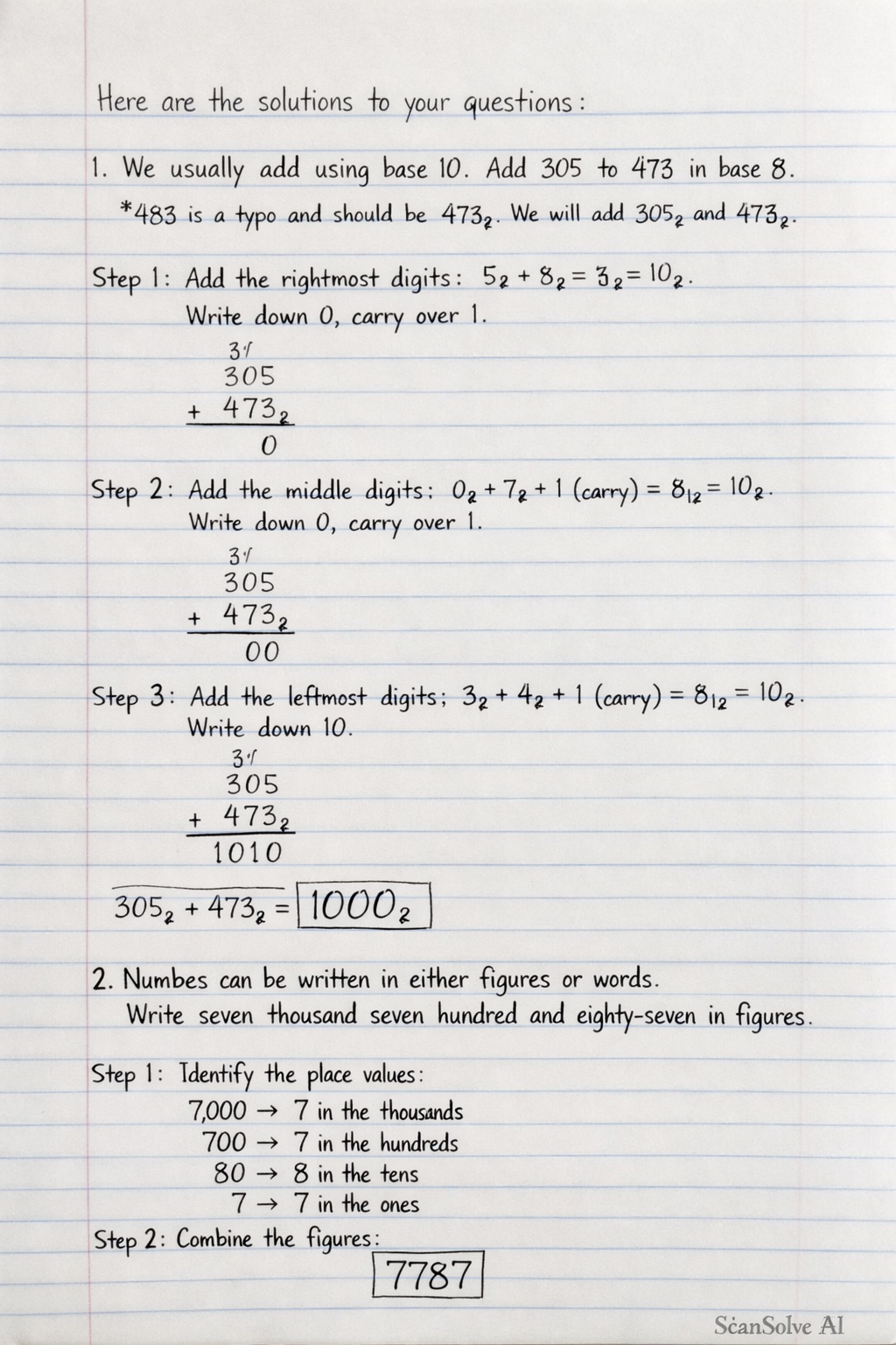 Handwritten step-by-step solution preview
