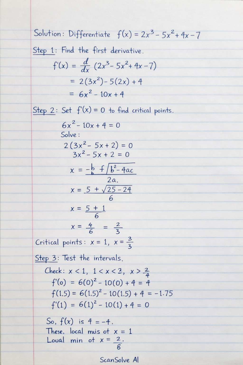 Handwritten step-by-step solution preview