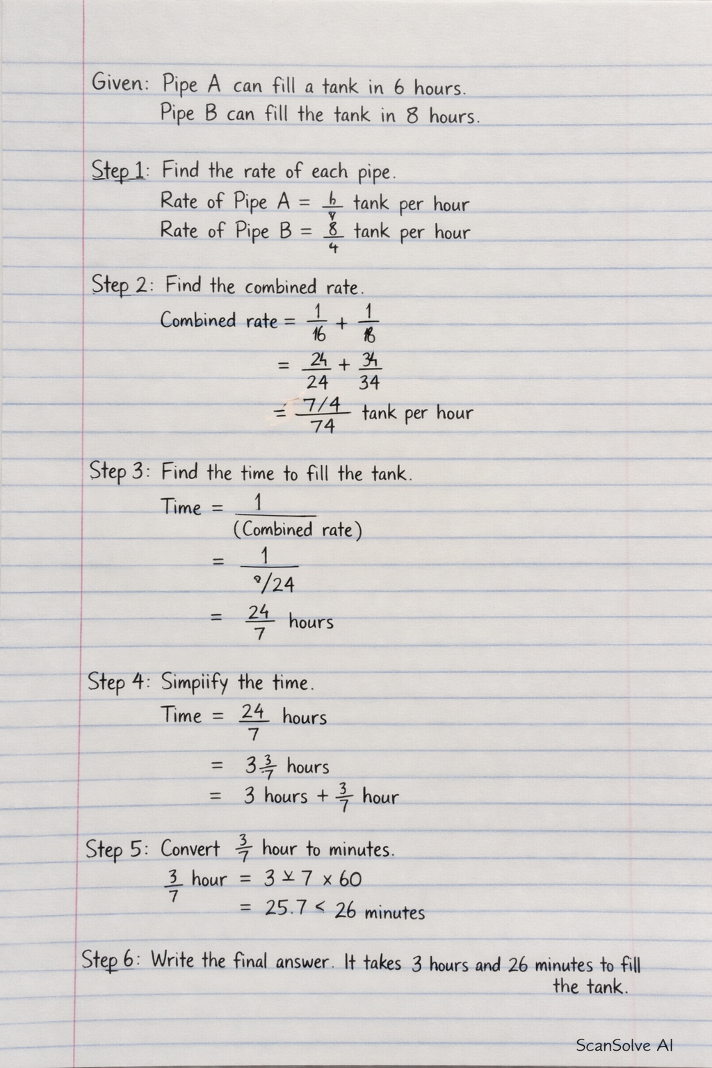 Handwritten step-by-step solution preview