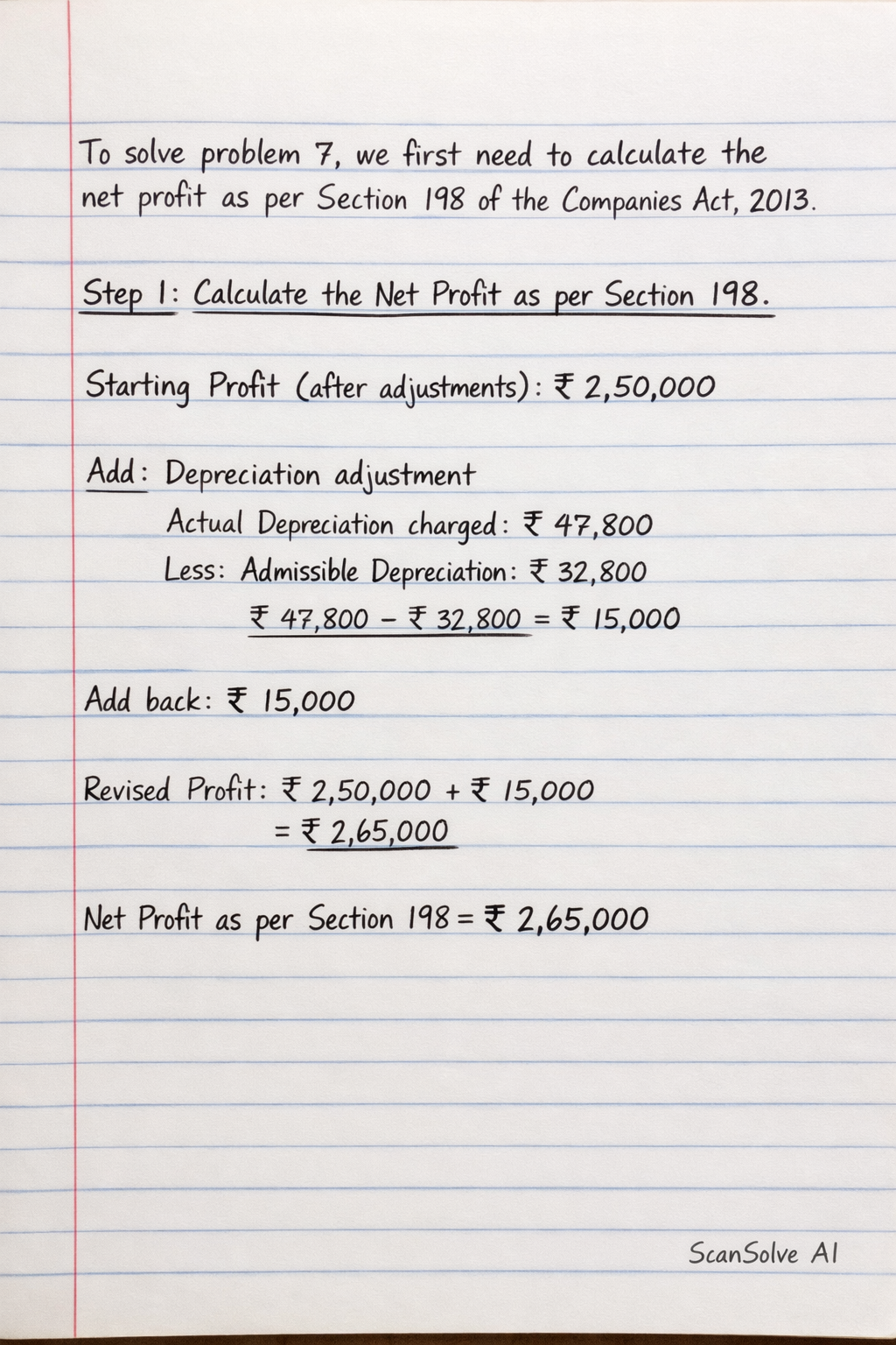 Handwritten step-by-step solution preview