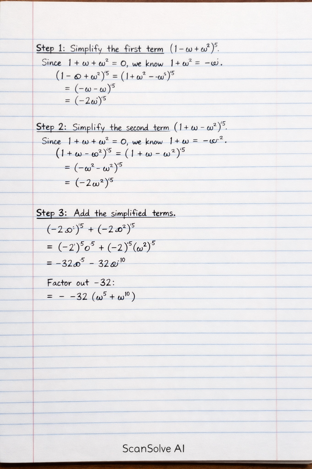 Handwritten step-by-step solution preview