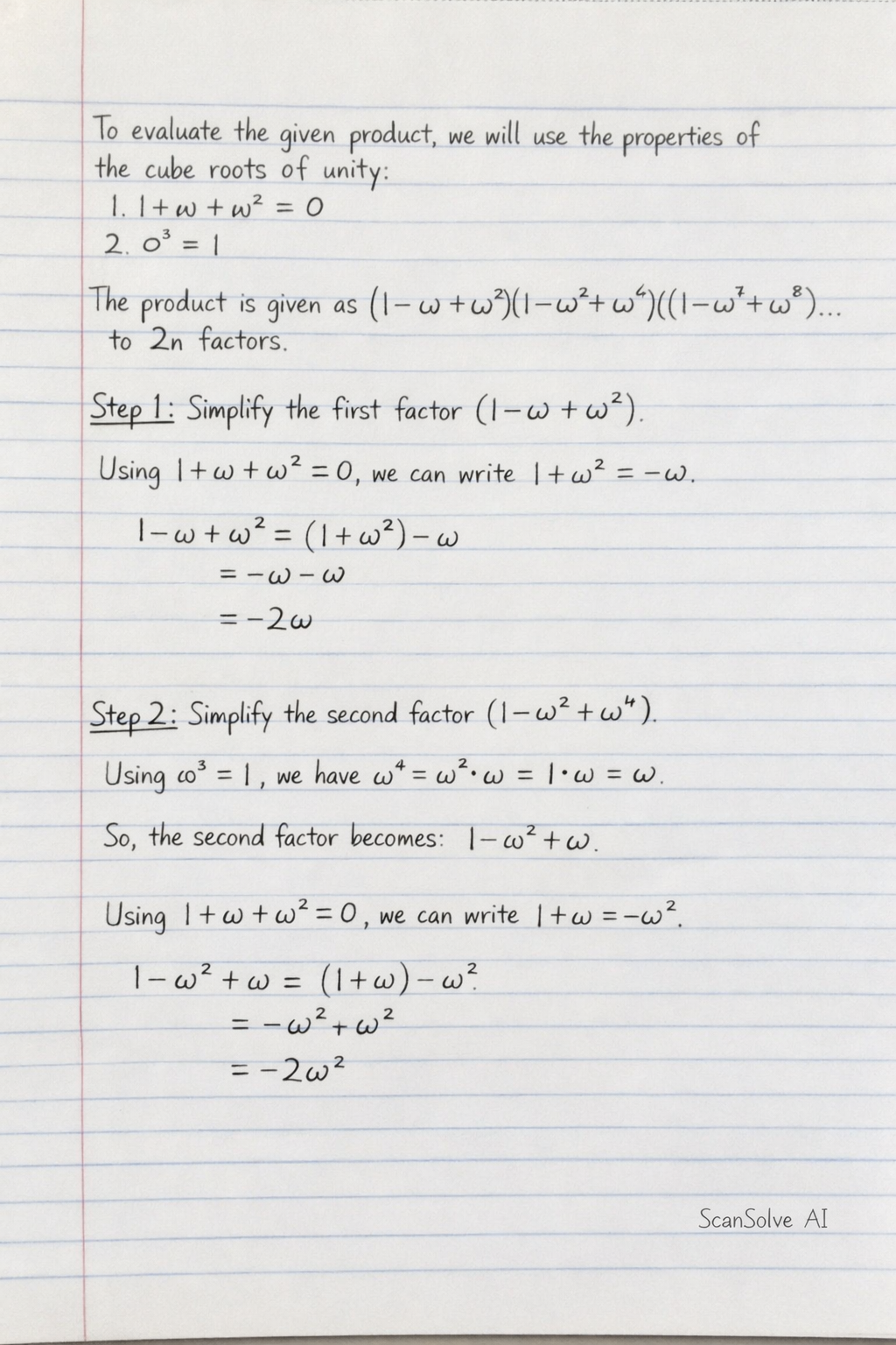Handwritten step-by-step solution preview