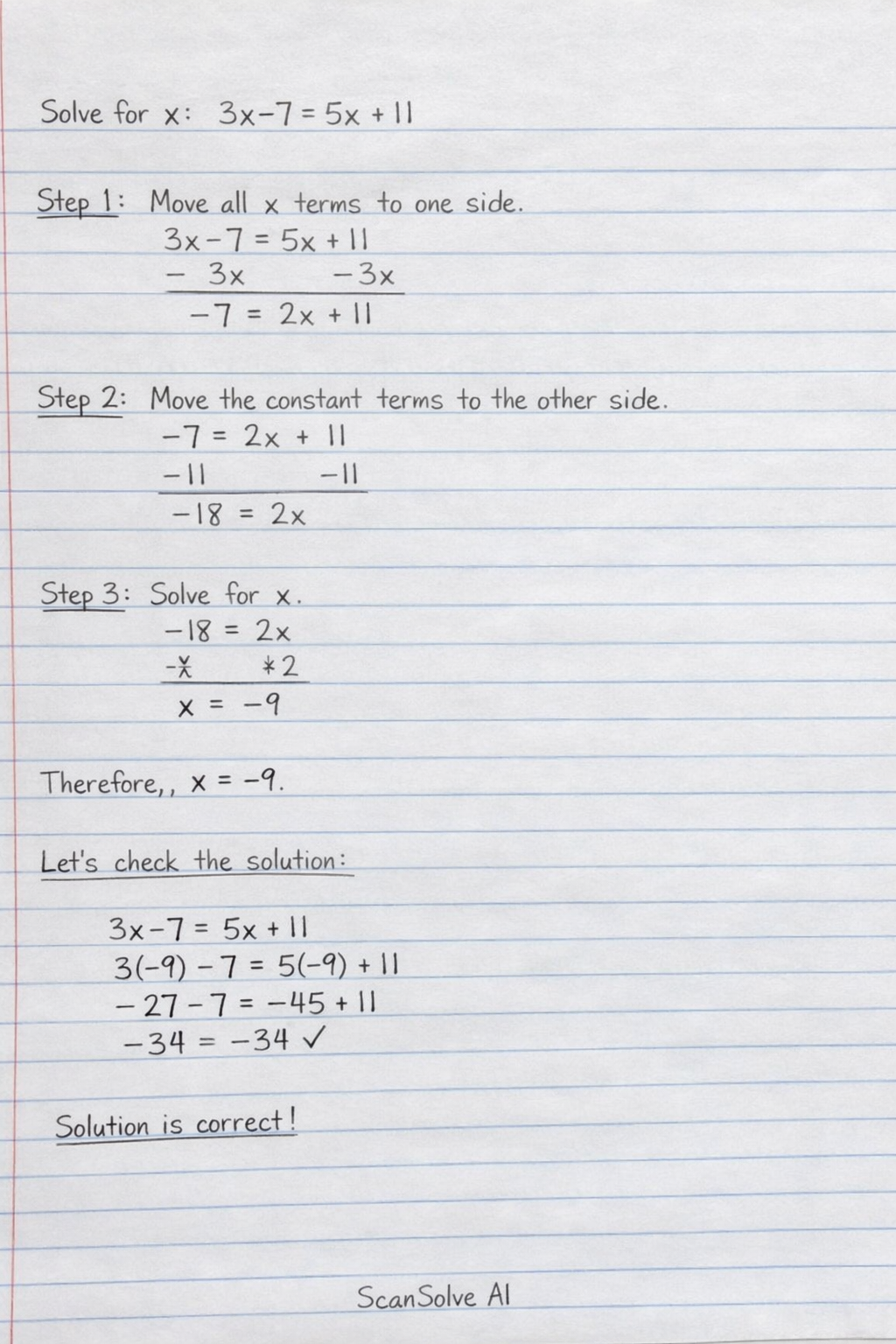 Handwritten step-by-step solution preview