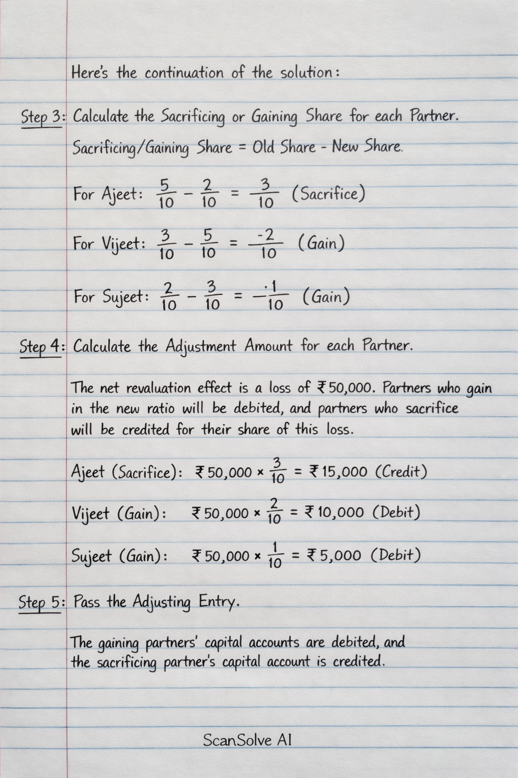Handwritten step-by-step solution preview