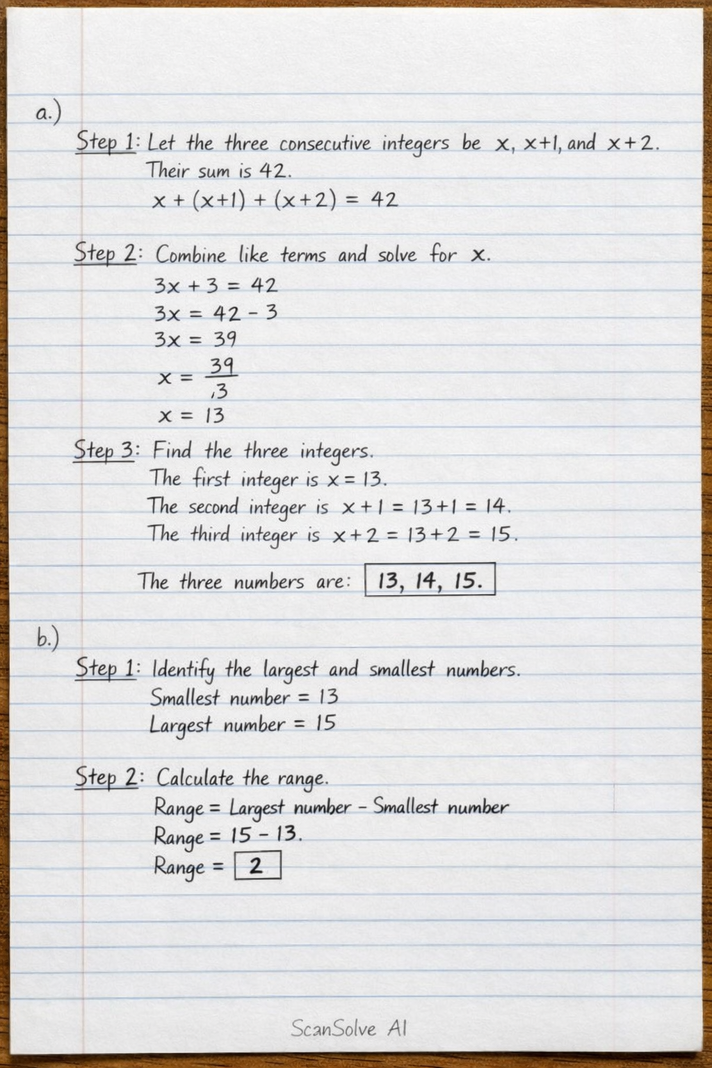 Handwritten step-by-step solution preview