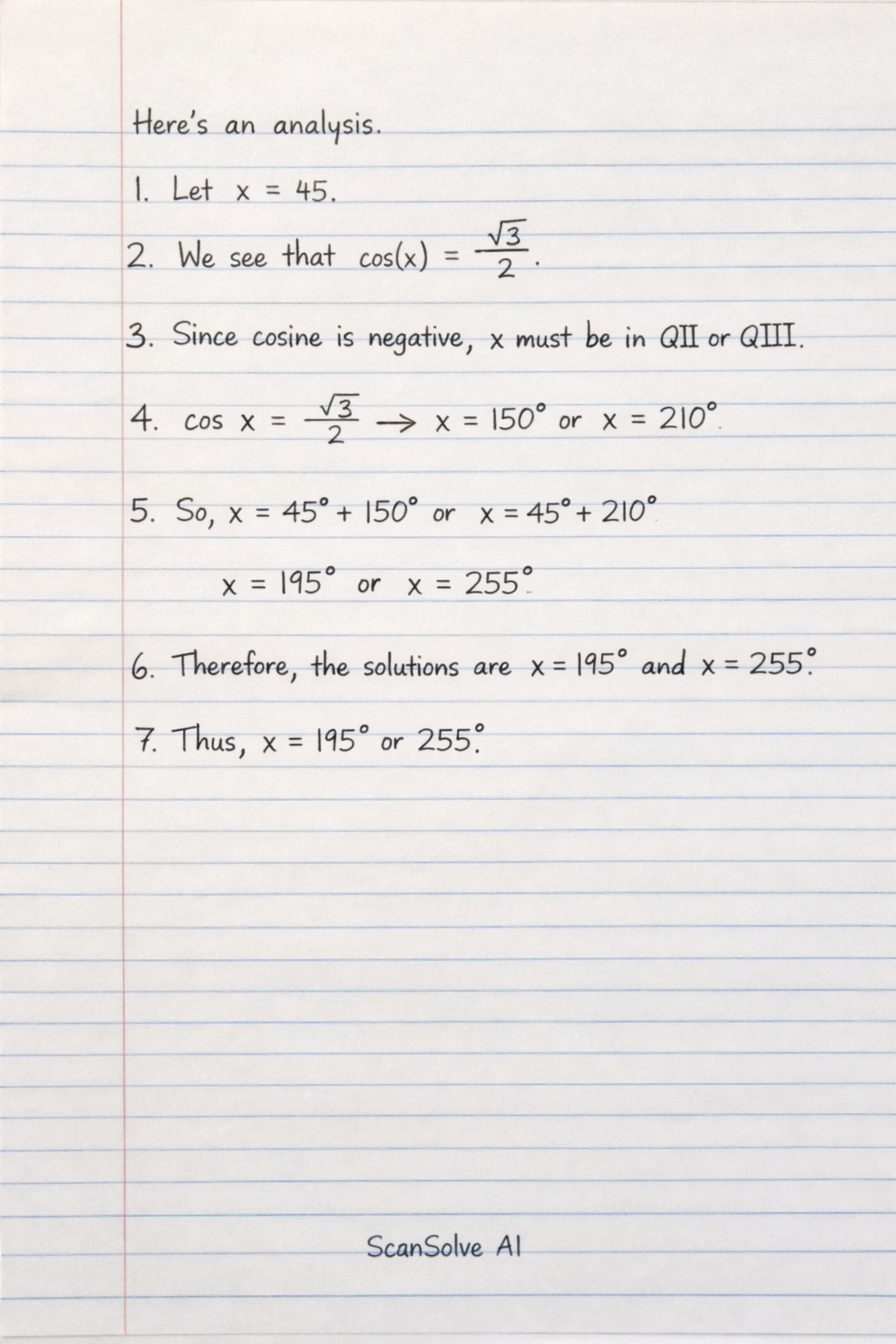 Handwritten step-by-step solution preview
