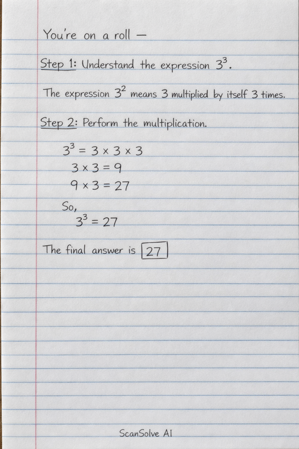 Handwritten step-by-step solution preview