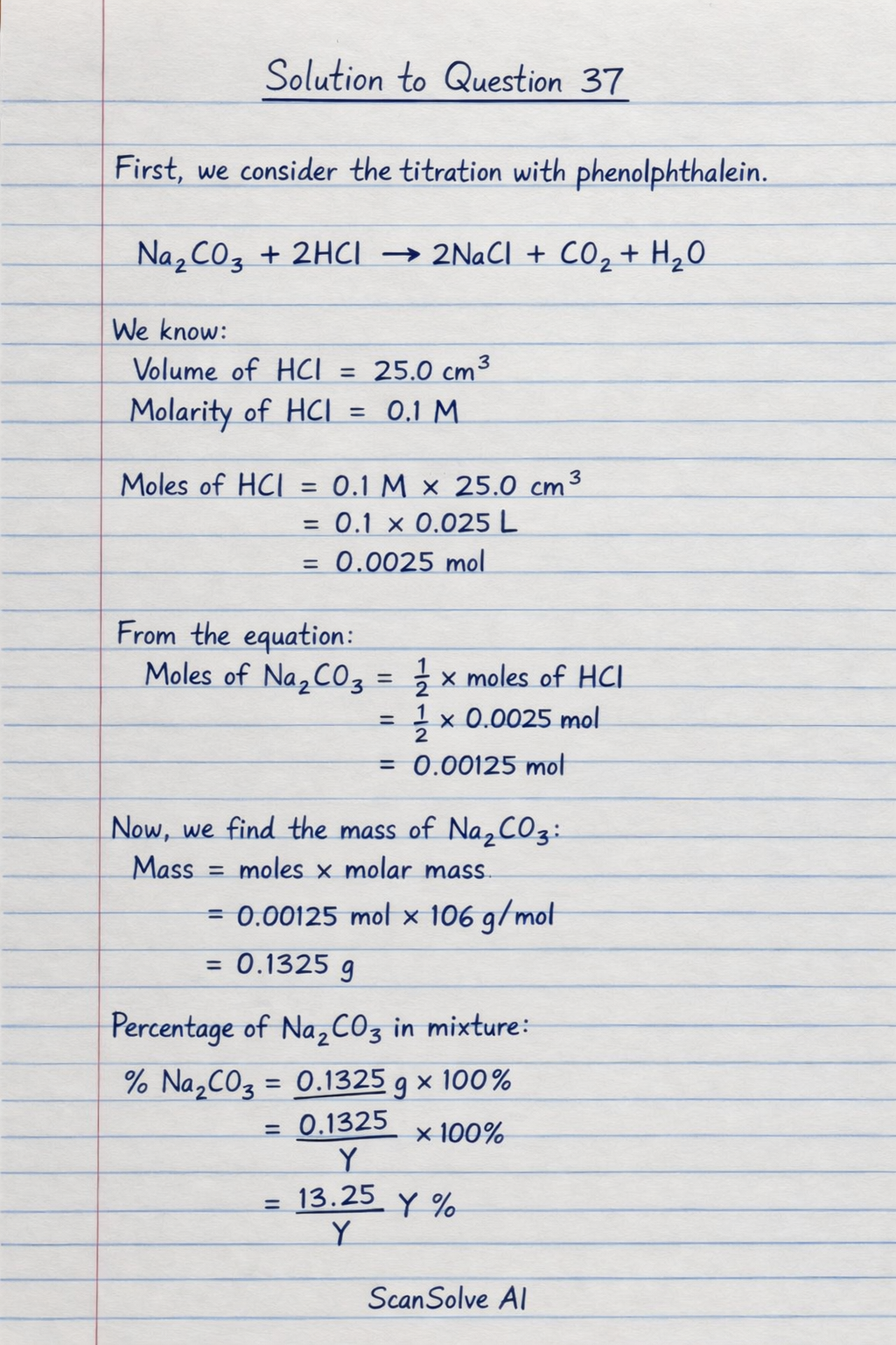 Handwritten step-by-step solution preview