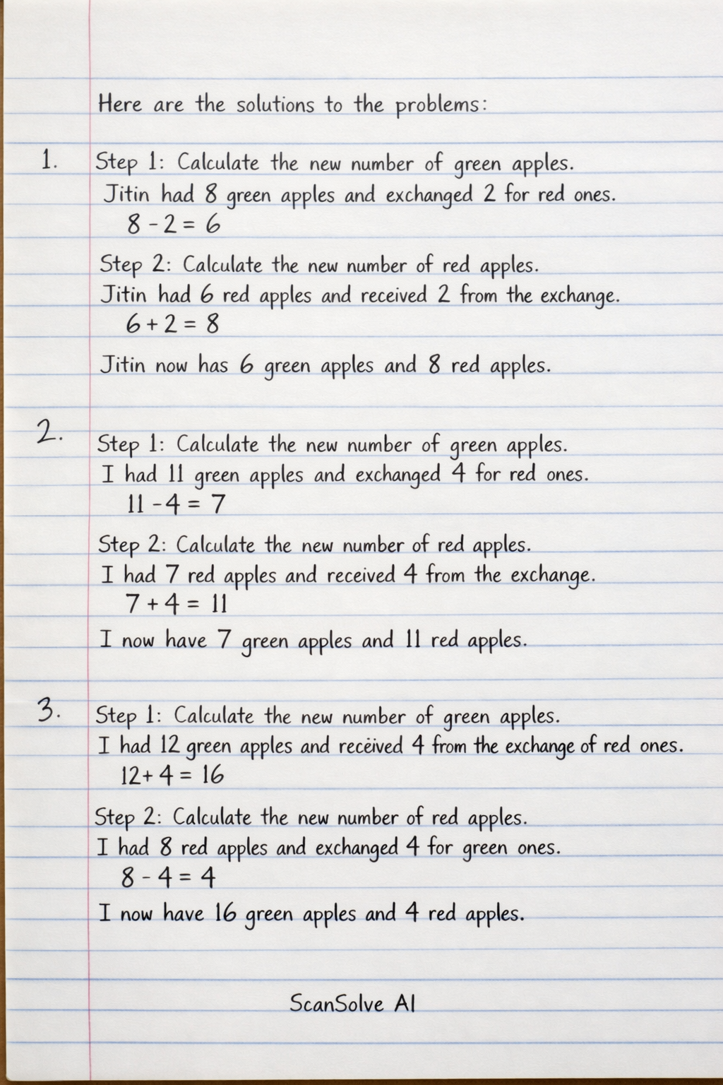 Handwritten step-by-step solution preview