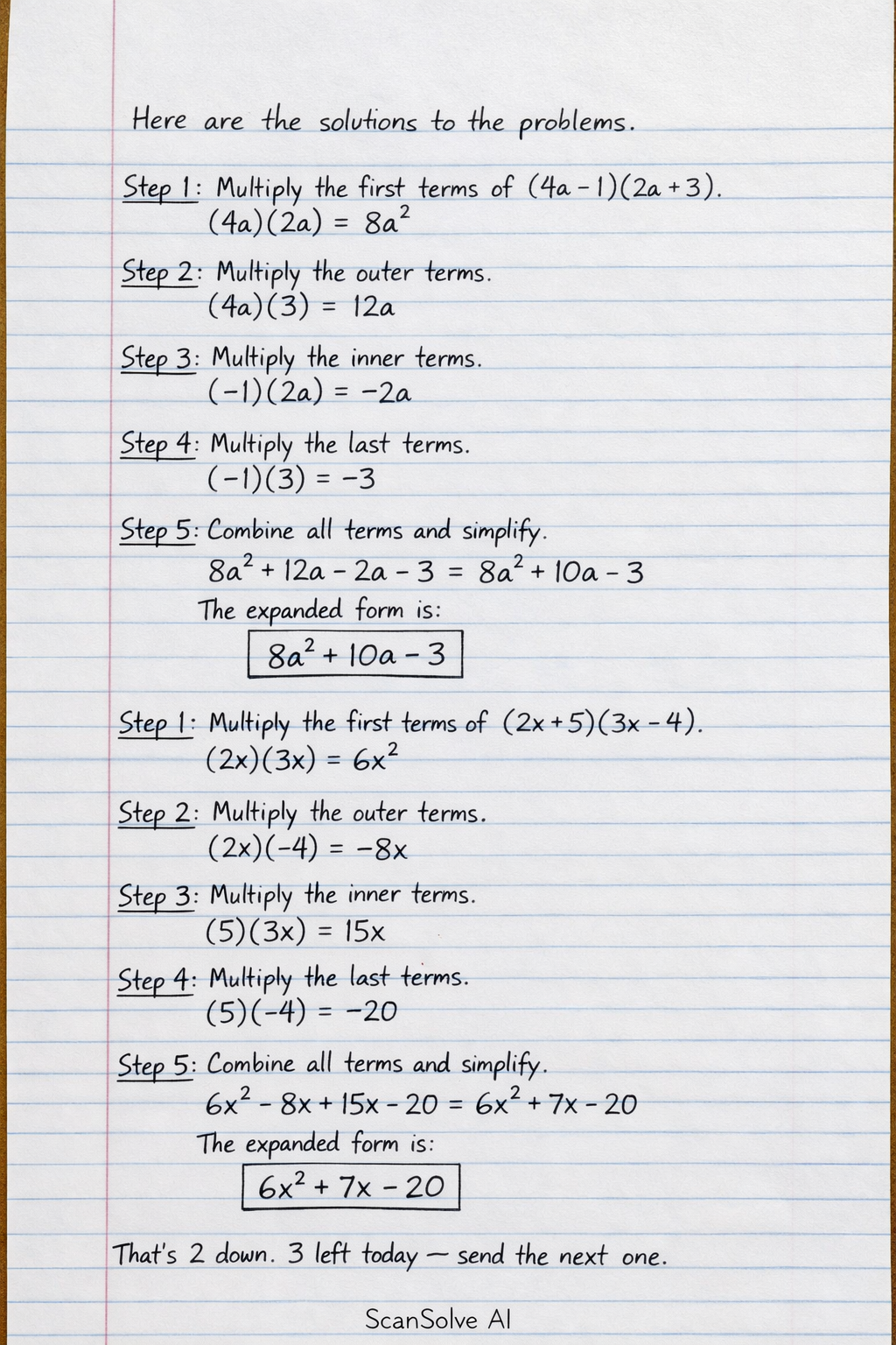 Handwritten step-by-step solution preview