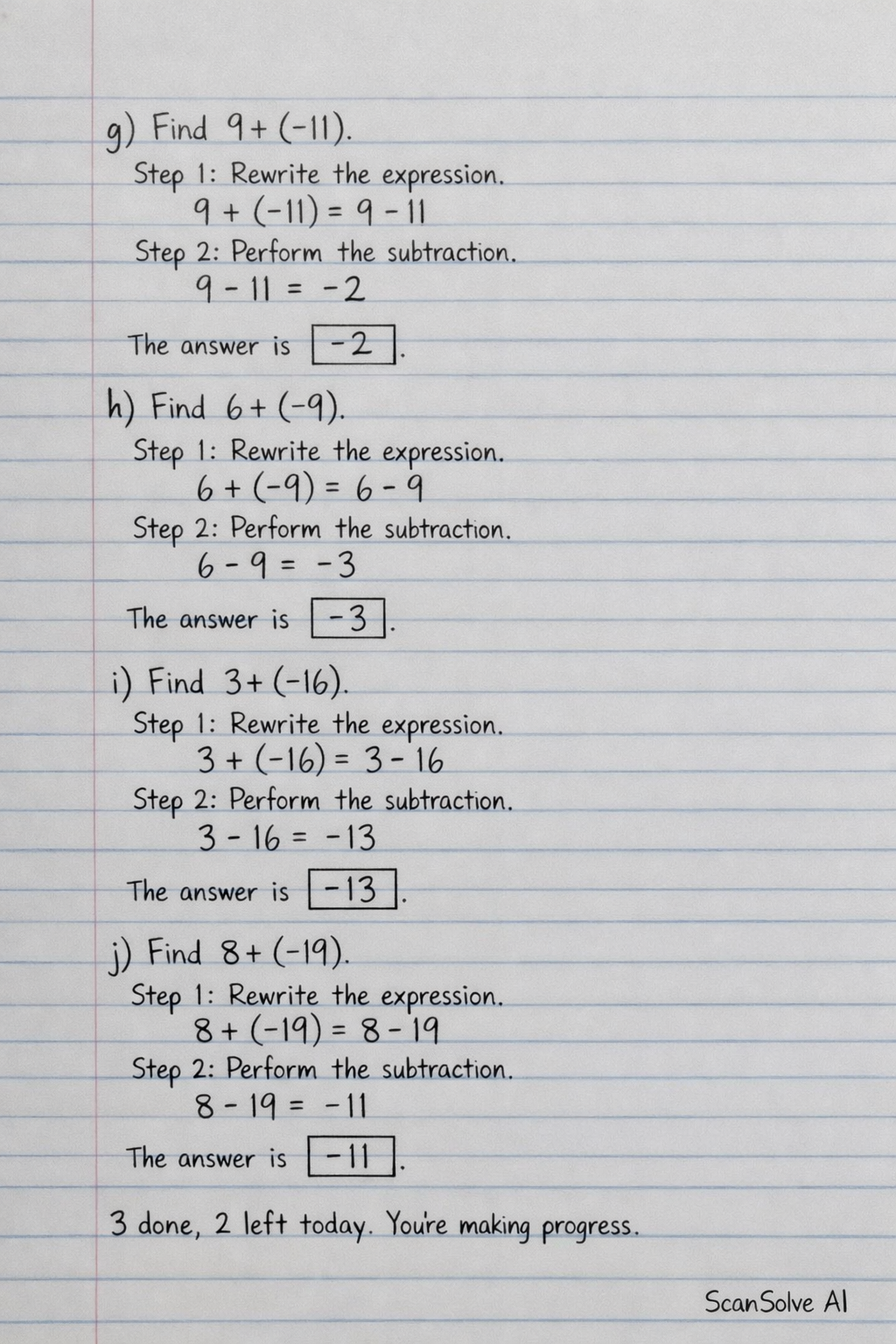 Handwritten step-by-step solution preview