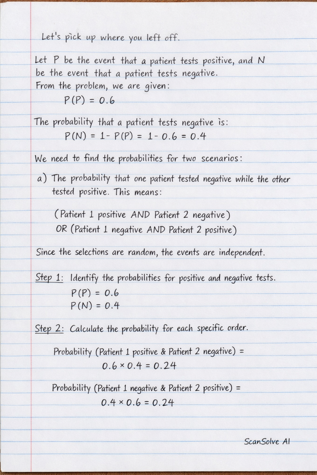 Handwritten step-by-step solution preview