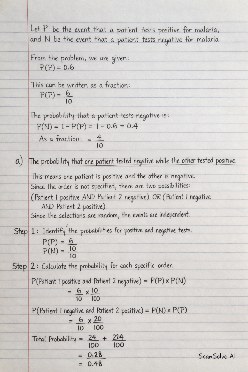 Handwritten step-by-step solution preview