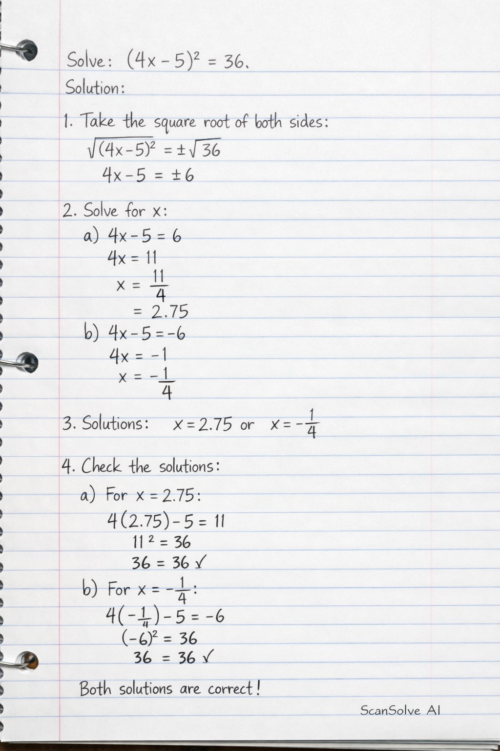 Handwritten step-by-step solution preview