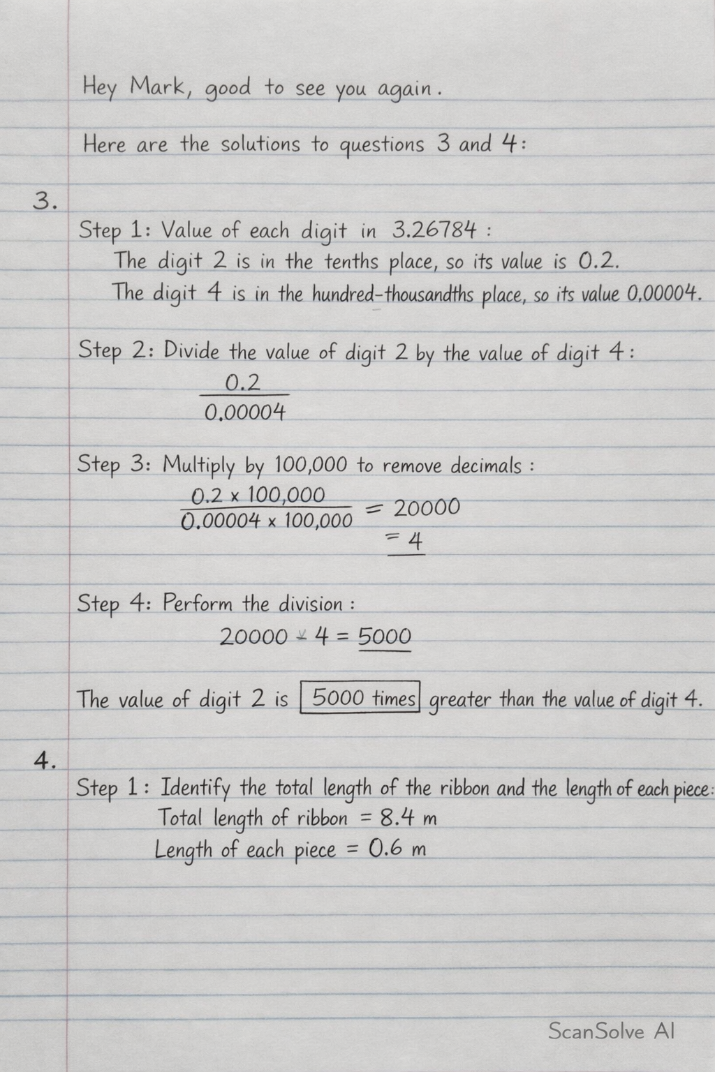 Handwritten step-by-step solution preview