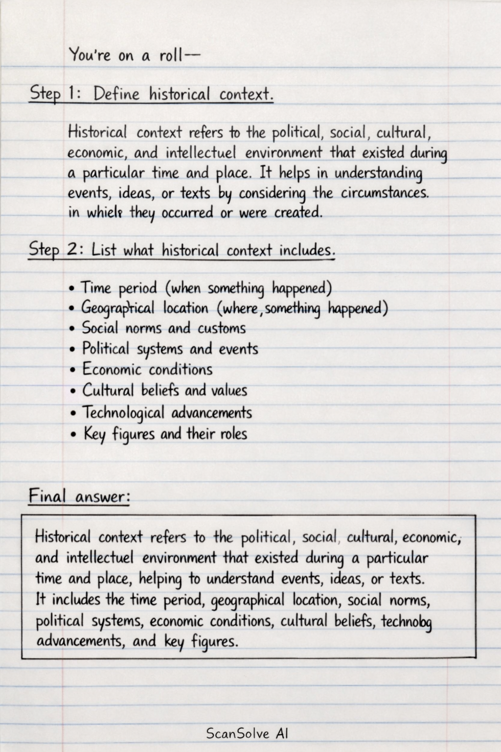 Handwritten step-by-step solution preview