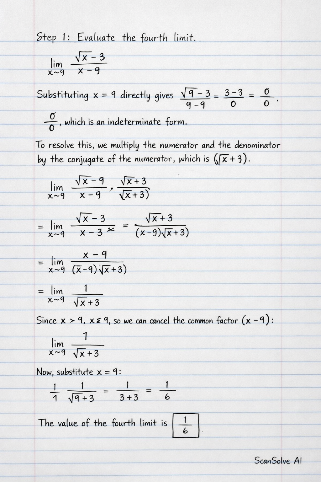 Handwritten step-by-step solution preview