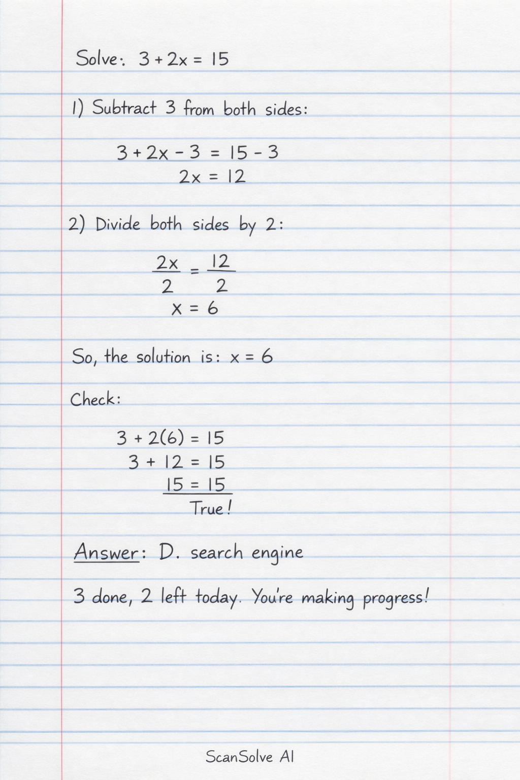 Handwritten step-by-step solution preview