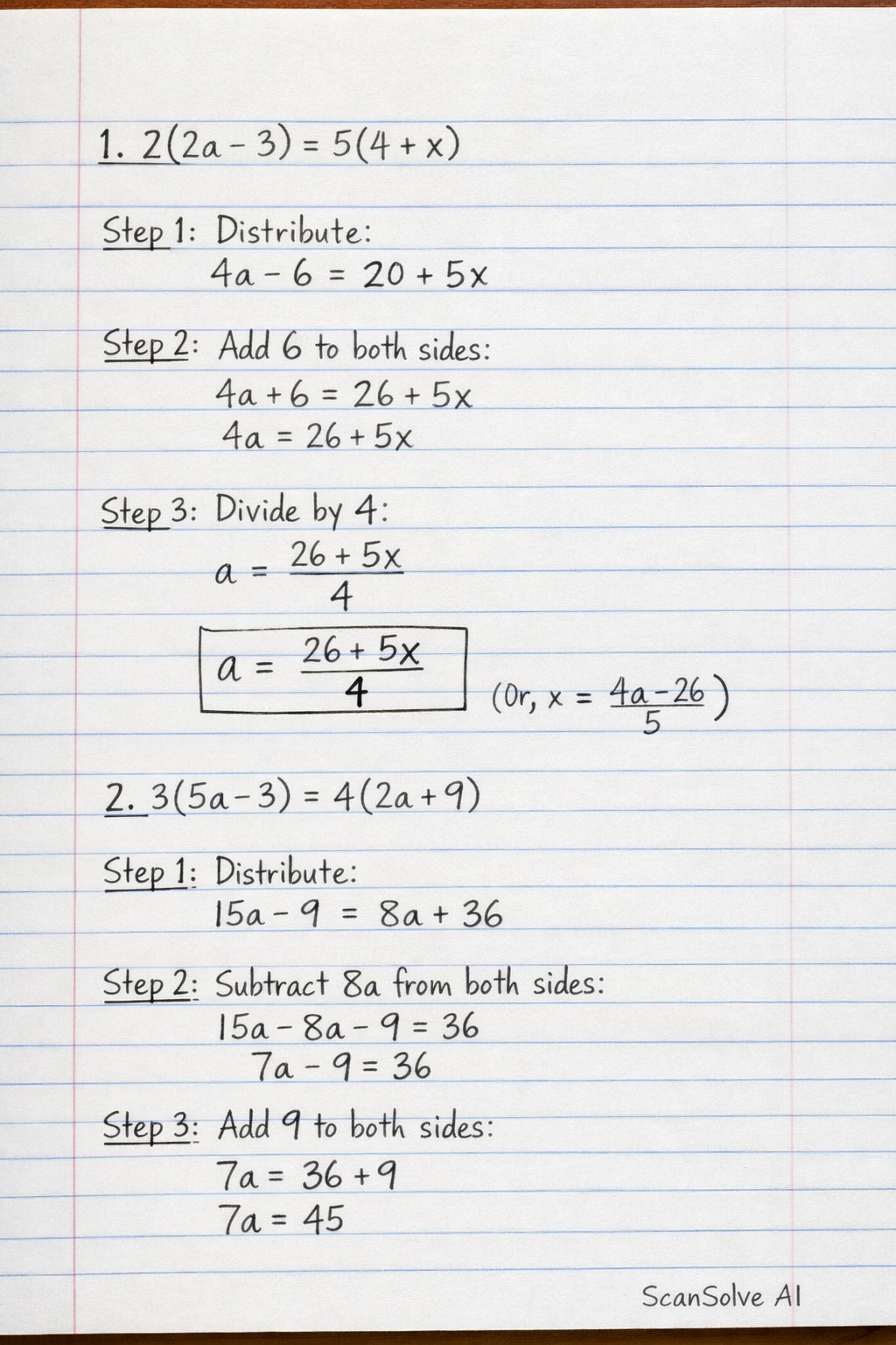 Handwritten step-by-step solution preview