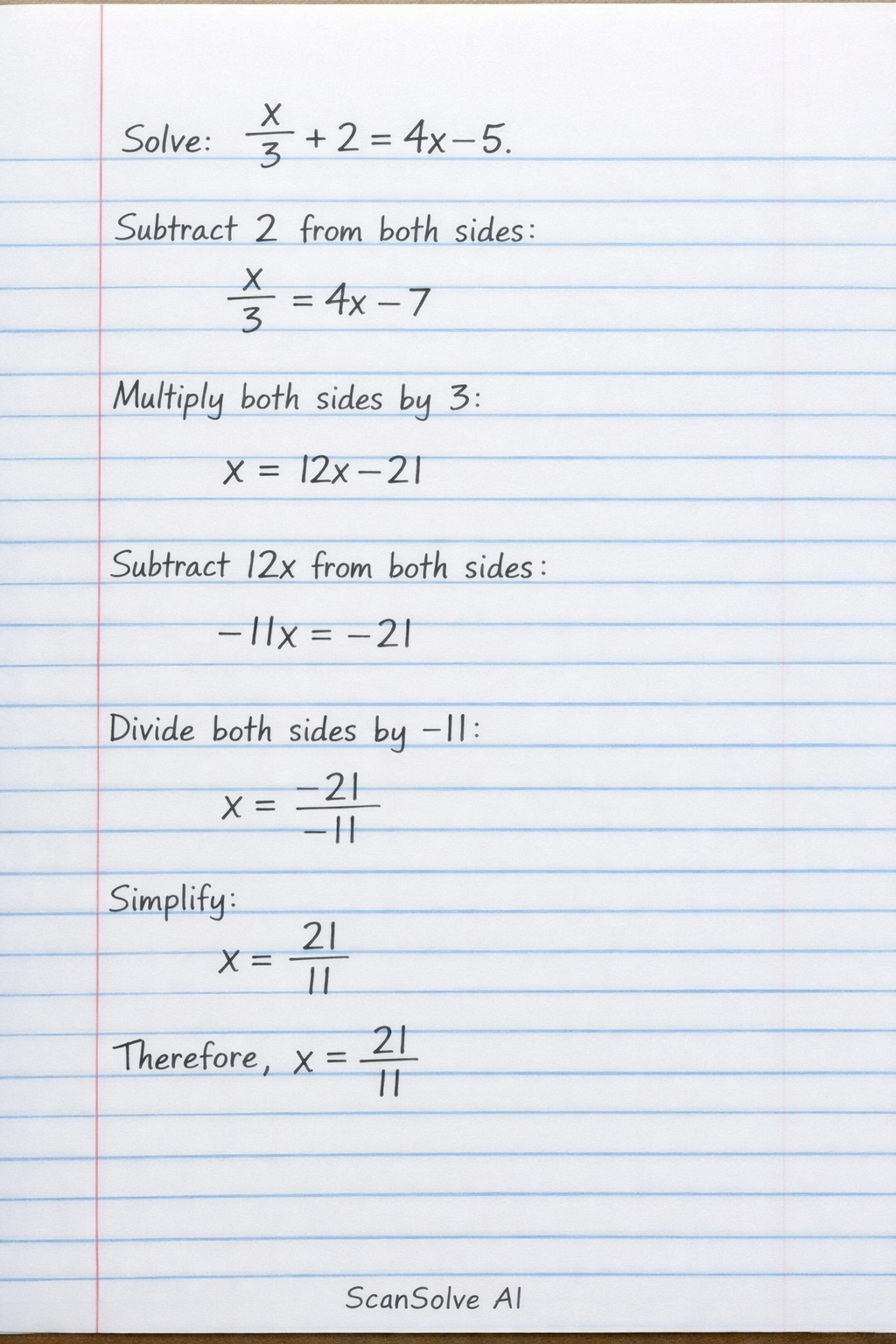 Handwritten step-by-step solution preview