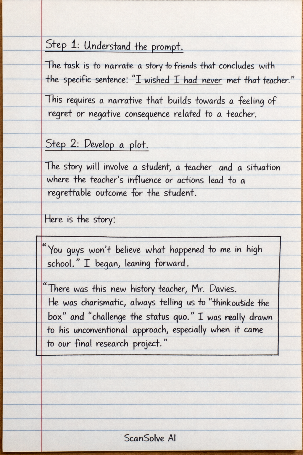 Handwritten step-by-step solution preview