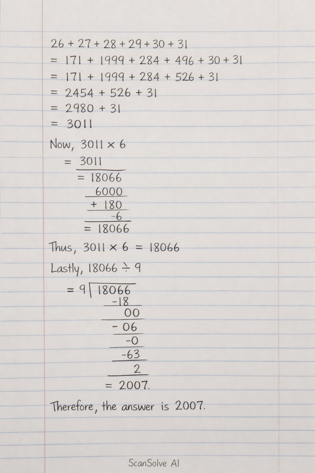 Handwritten step-by-step solution preview