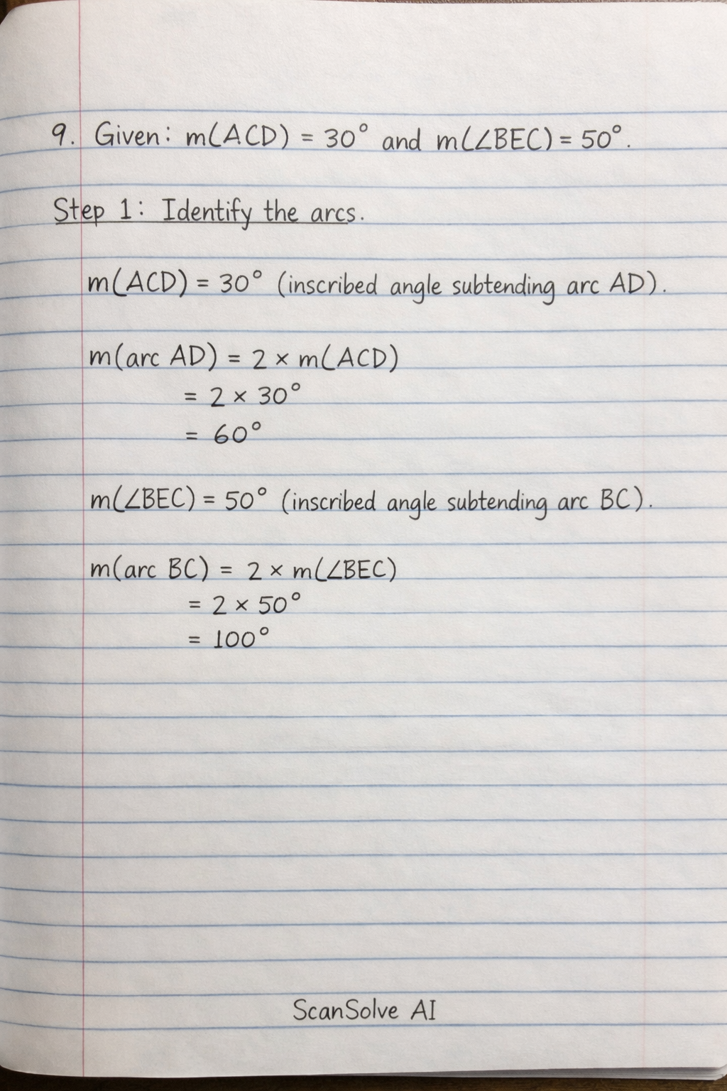 Handwritten step-by-step solution preview