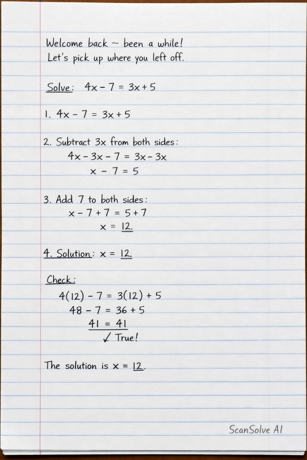 Handwritten step-by-step solution preview