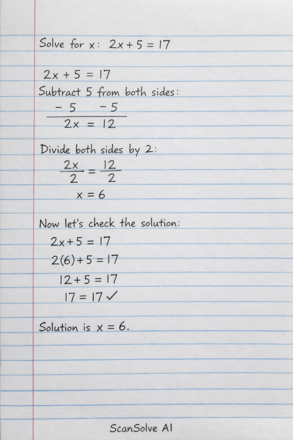 Handwritten step-by-step solution preview