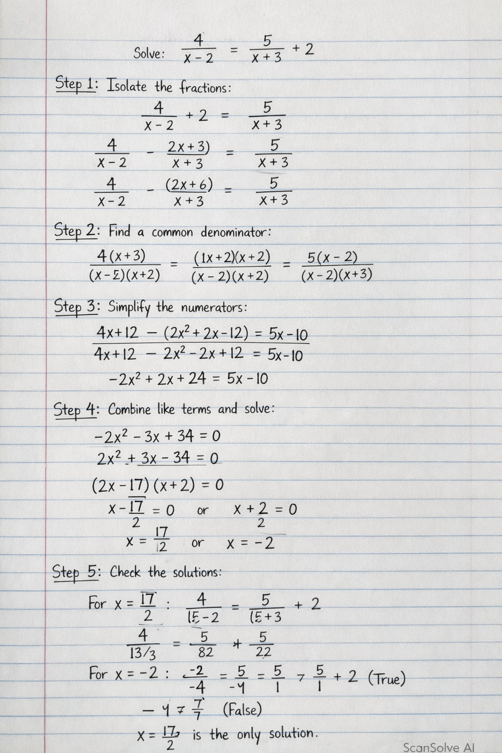 Handwritten step-by-step solution preview