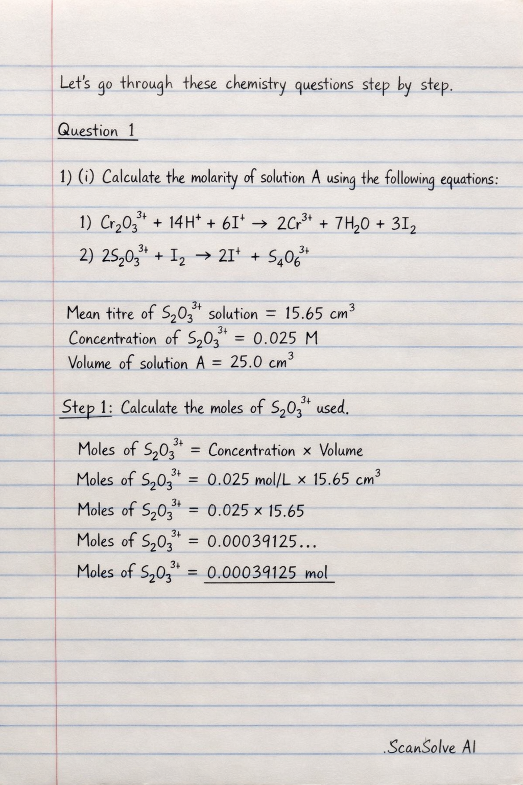 Handwritten step-by-step solution preview