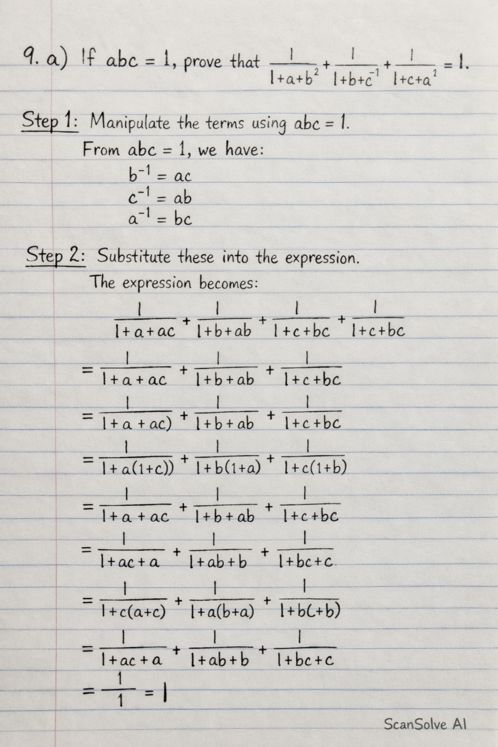 Handwritten step-by-step solution preview