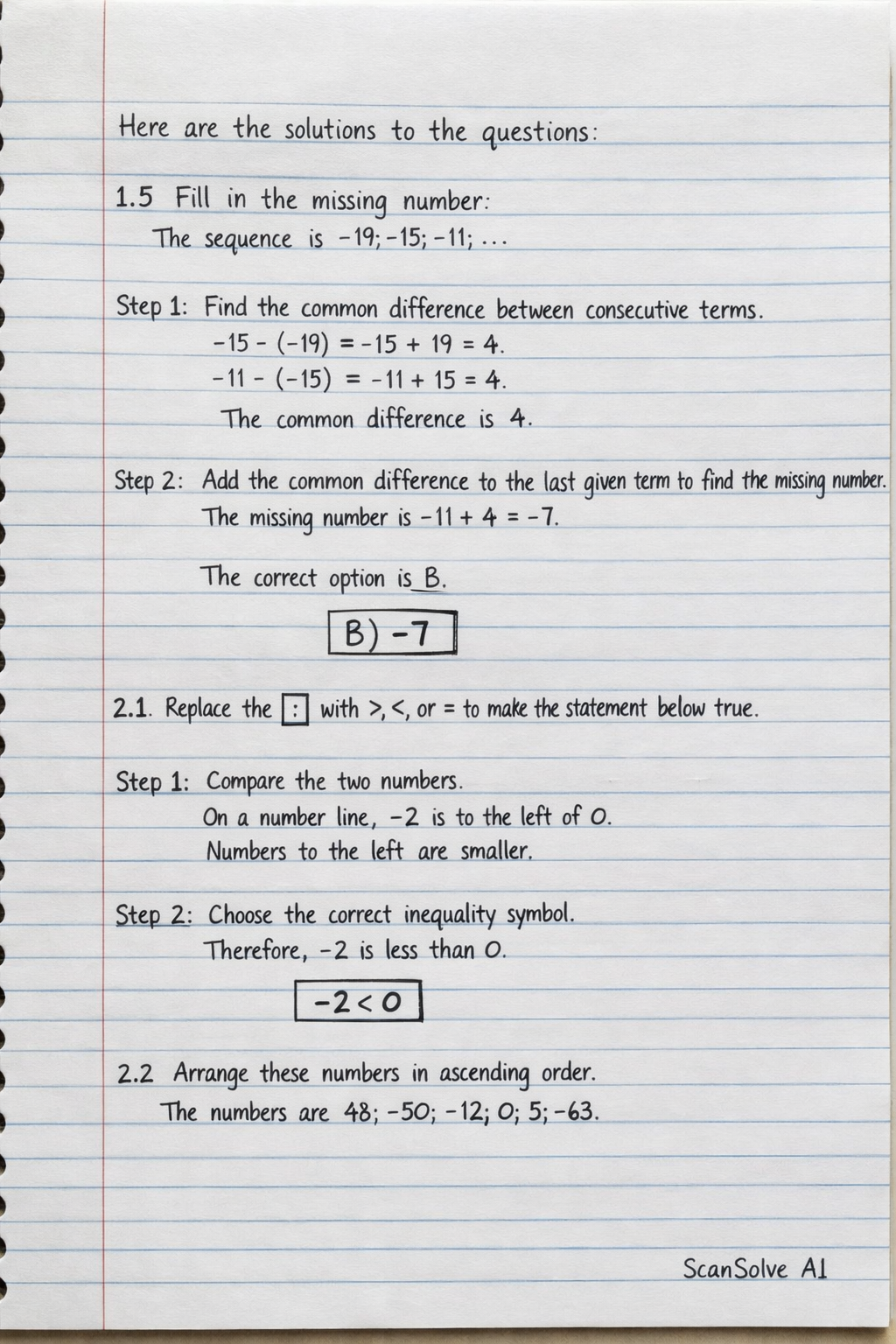 Handwritten step-by-step solution preview