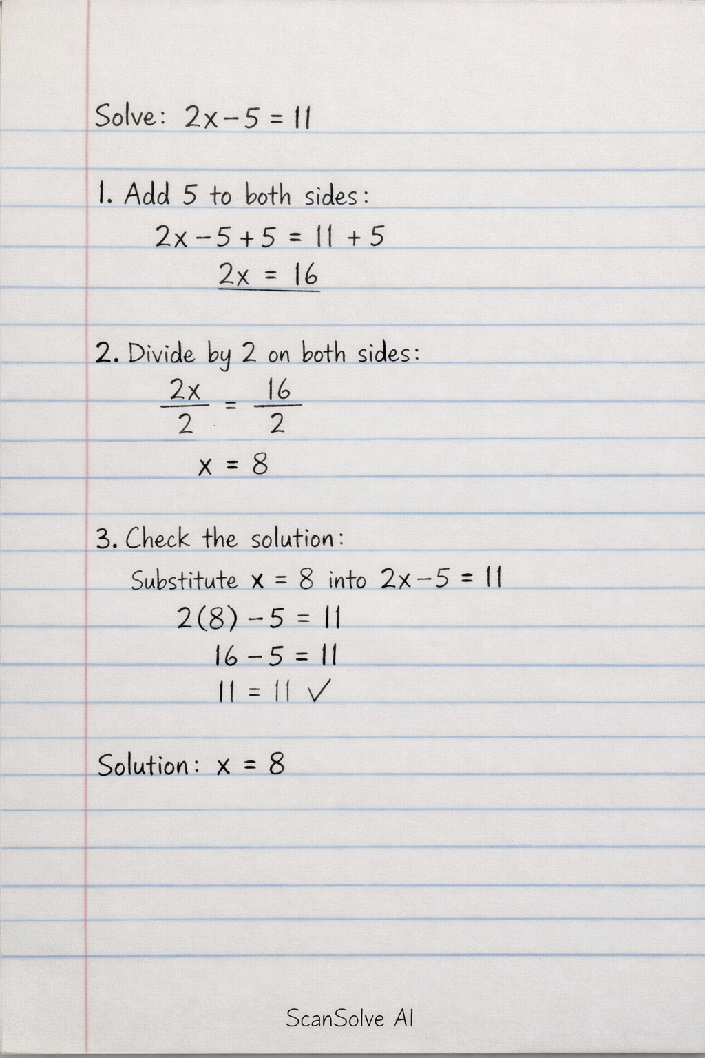 Handwritten step-by-step solution preview