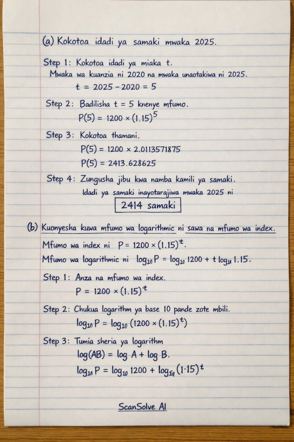 Handwritten step-by-step solution preview