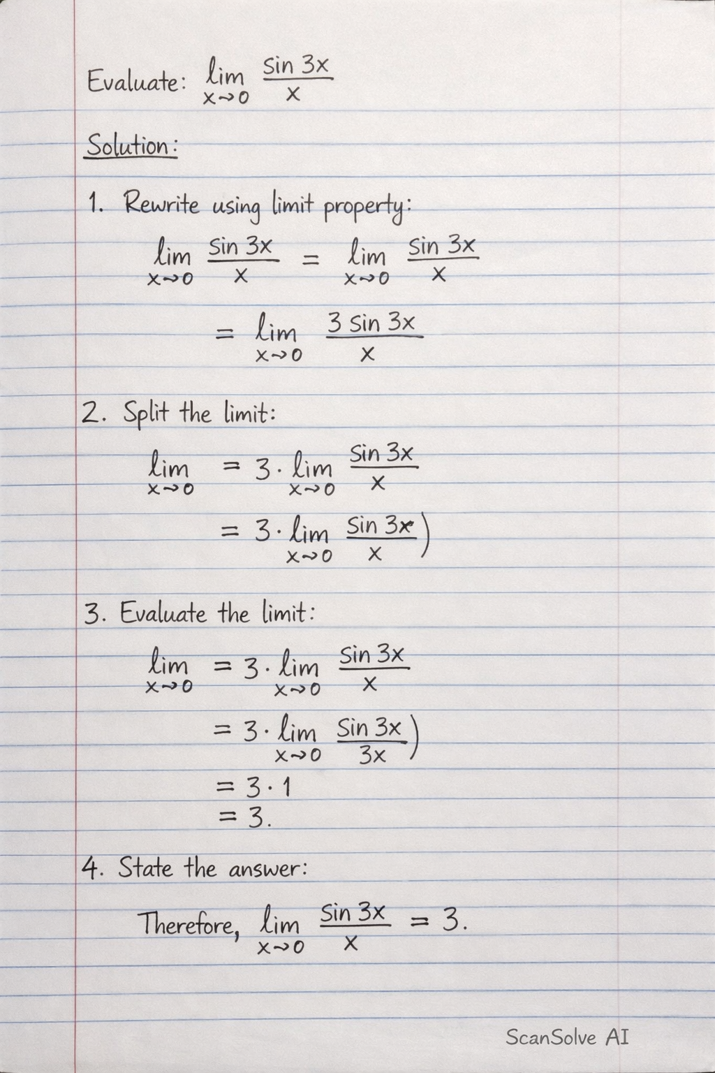 Handwritten step-by-step solution preview
