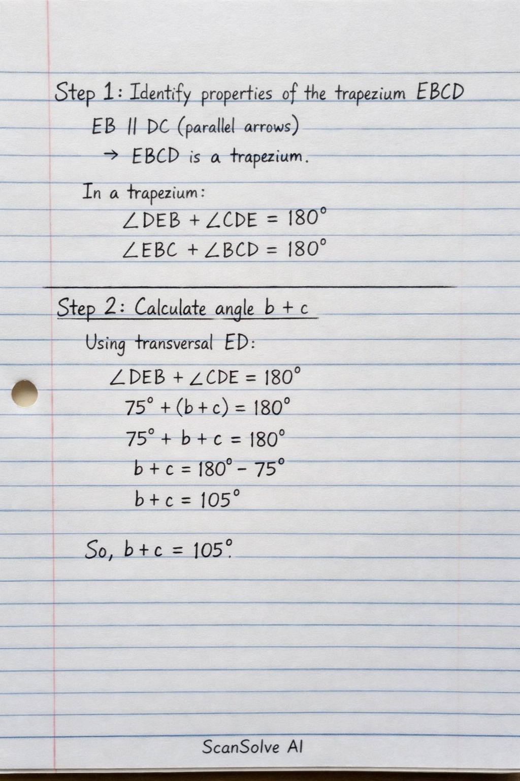 Handwritten step-by-step solution preview